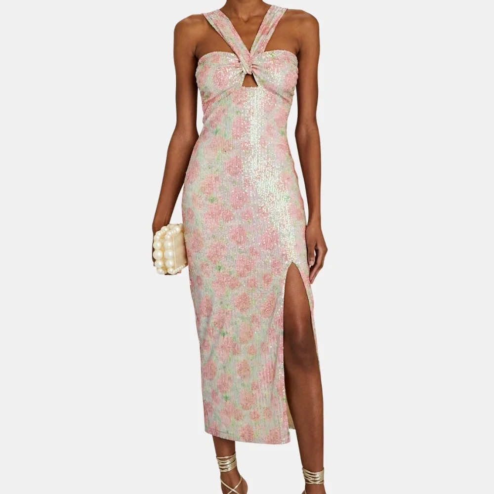 Pink Sequin Dress - Saylor Faena Dress - M - Picture 3 of 5